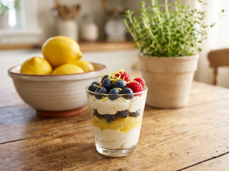 soft ricotta lemon parfait recipe featured