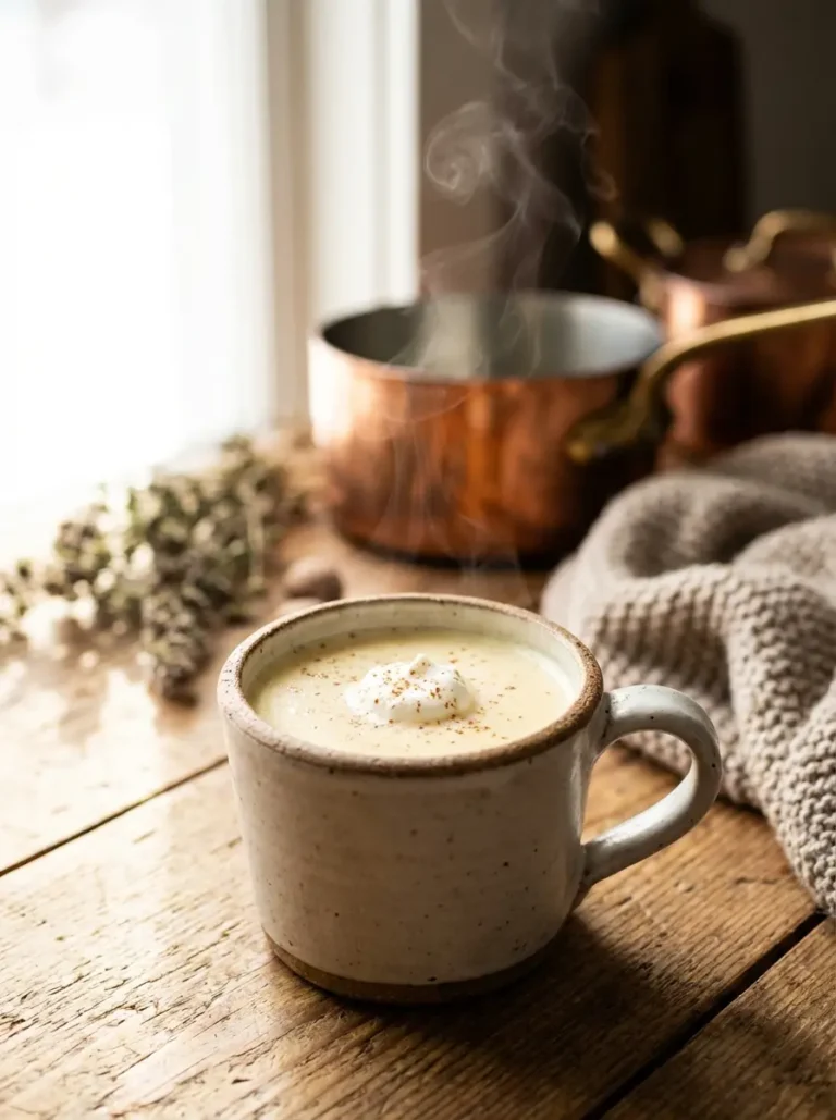 festive non alcoholic drinks vanilla spiced nog featured