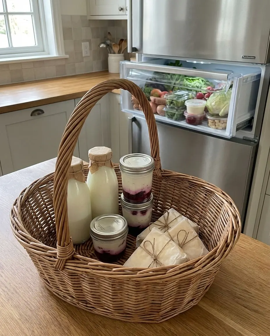 Small dairy portions and fridge storage ideas for one- or two-person households