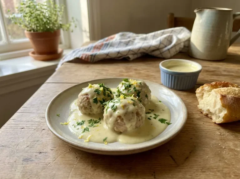lemony turkey meatballs for two featured