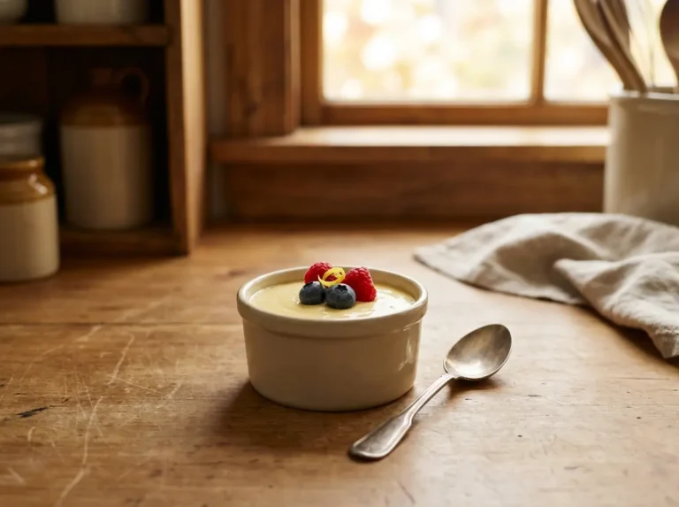 mini cream cheese custard pots featured