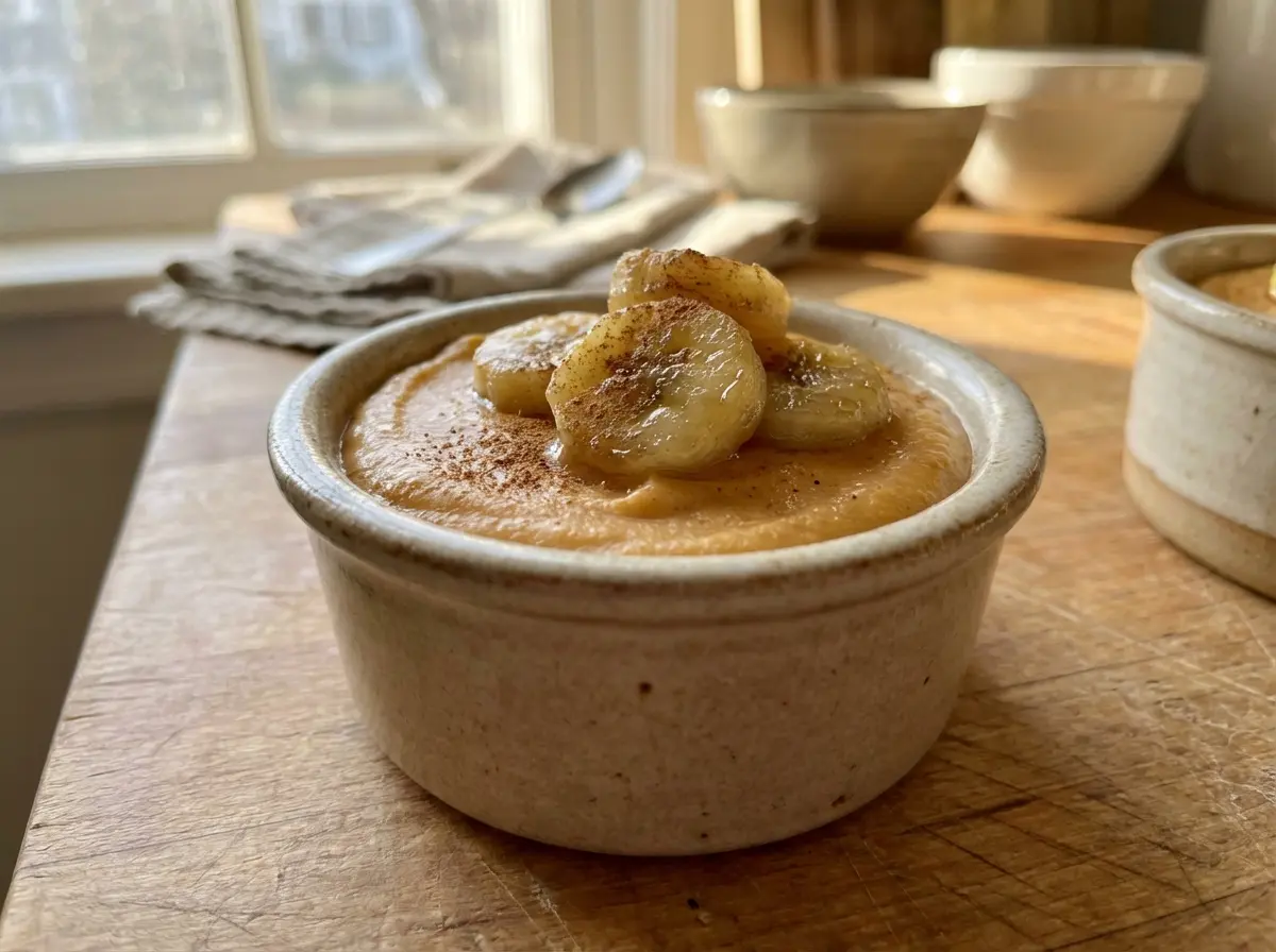 Small-batch sweet potato mousse in a small bowl
