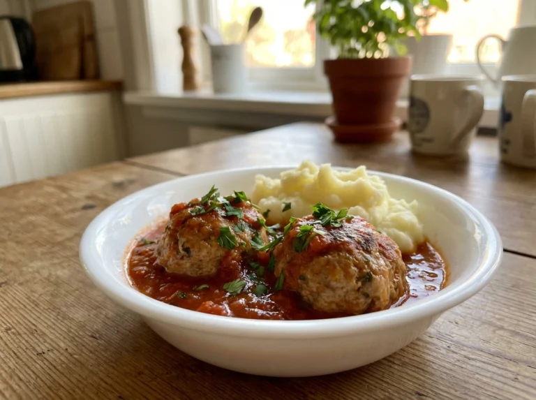 soft turkey meatballs for two featured