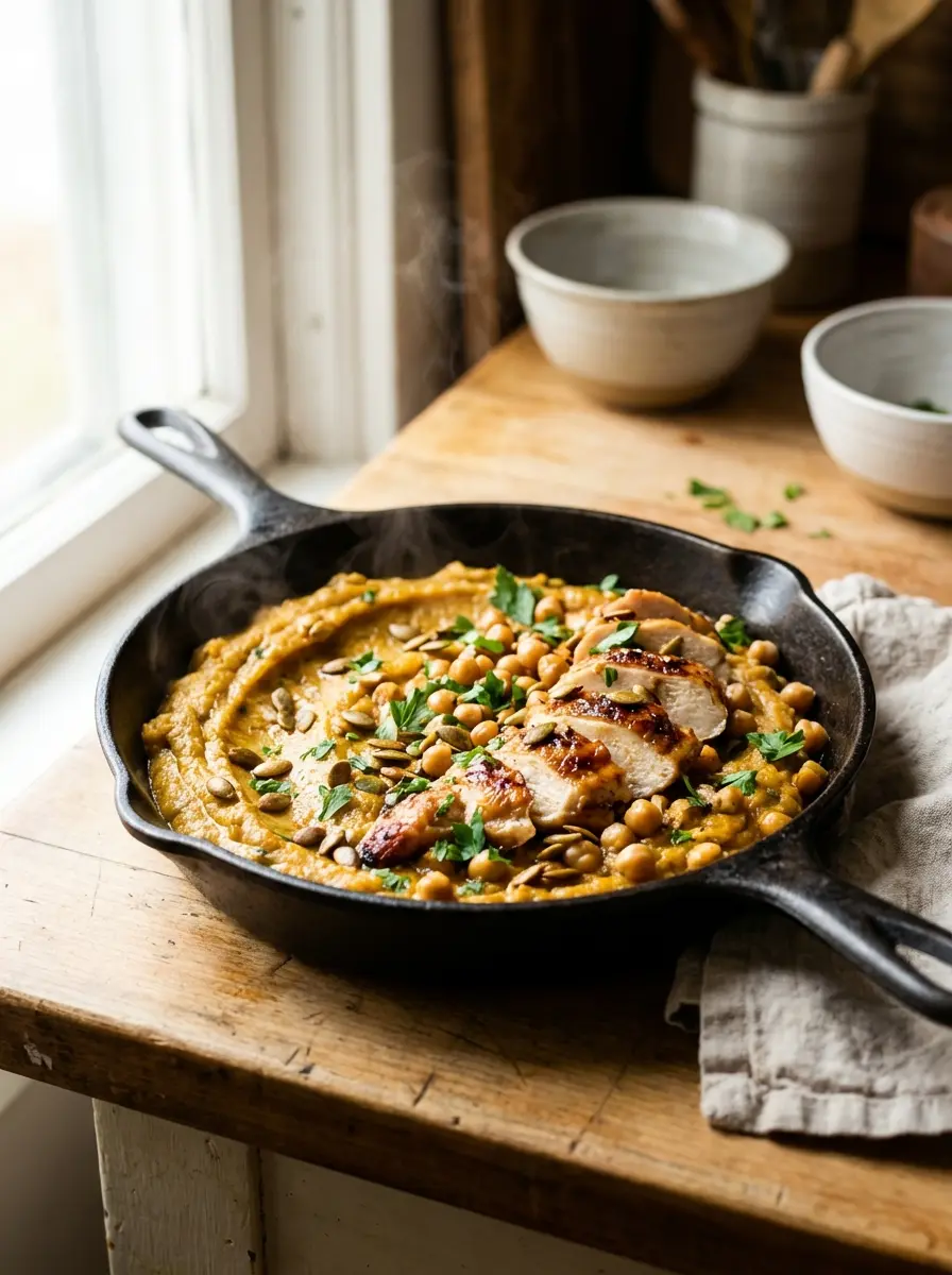 Roasted winter squash skillet