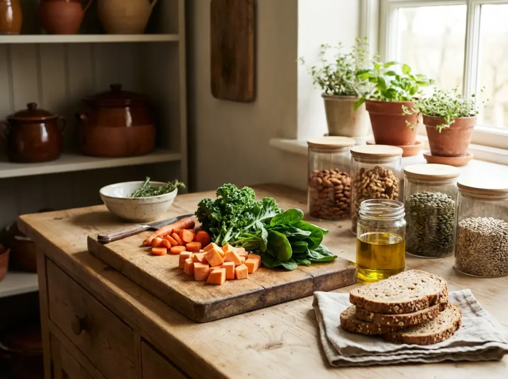 simple grocery tips and meal ideas for one or two featured