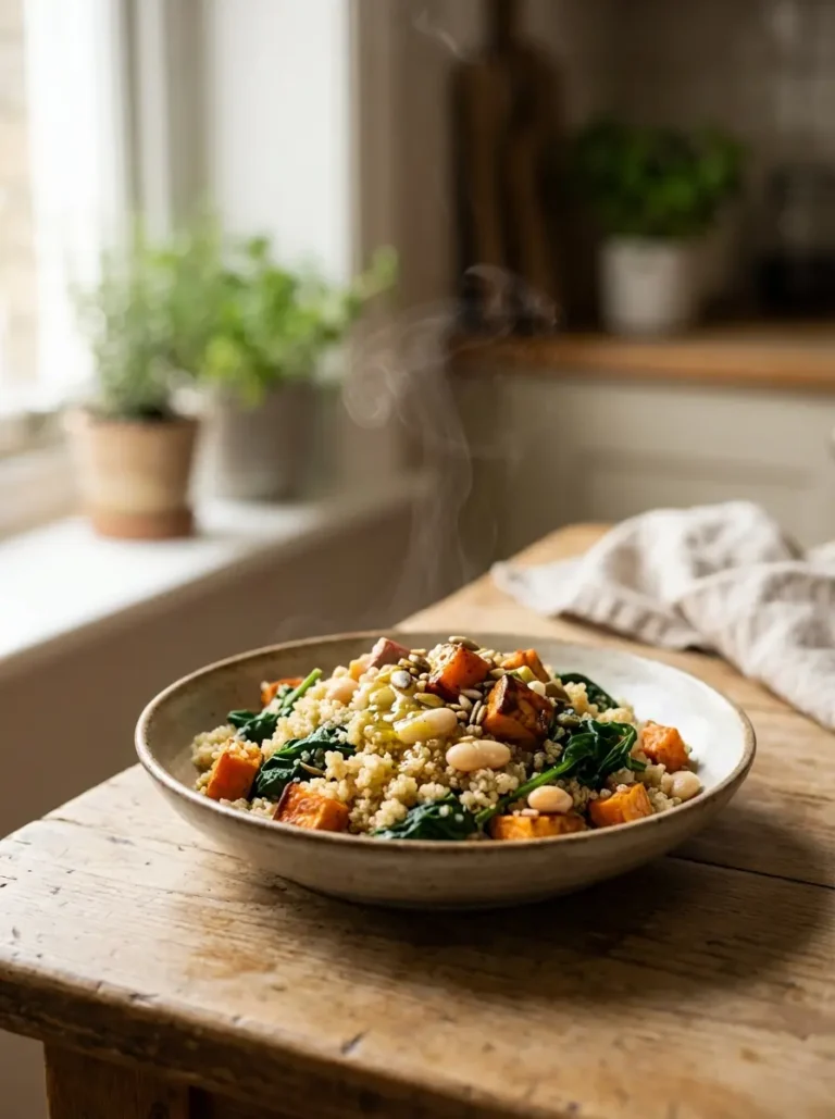 warm whole grain salads for dinner featured
