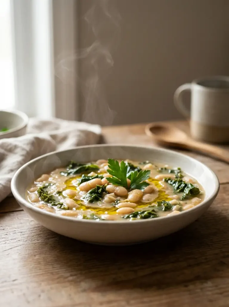 white bean kale stew featured