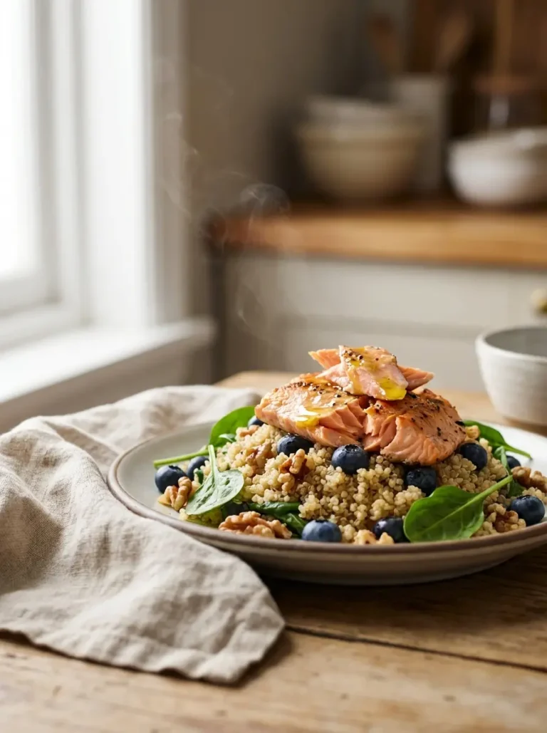 anti inflammatory salmon quinoa salad featured