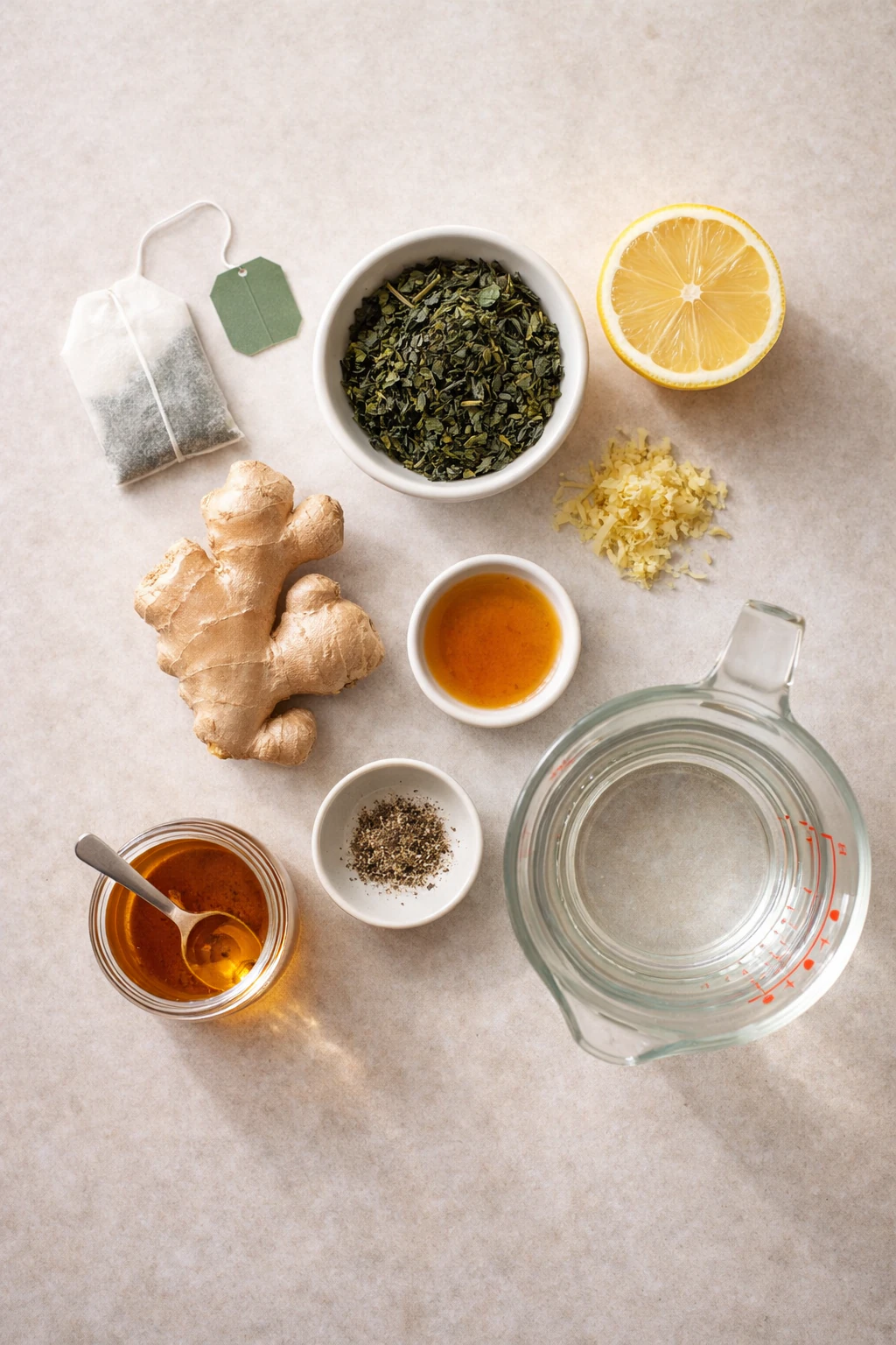 Ingredients for non alcoholic green tea shot