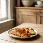 maple mustard glazed salmon easy salmon recipes featured