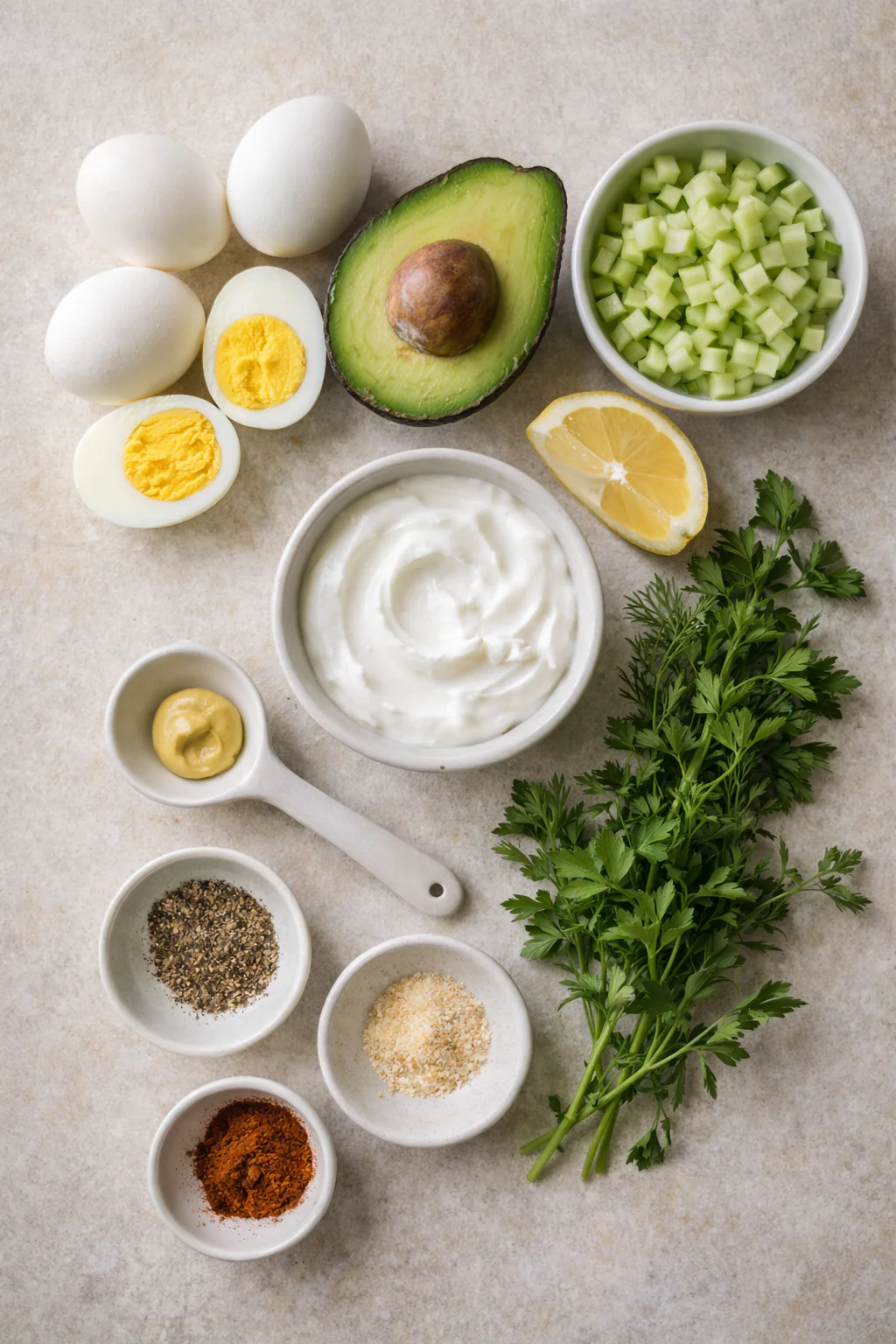 Ingredients for low sodium egg salad