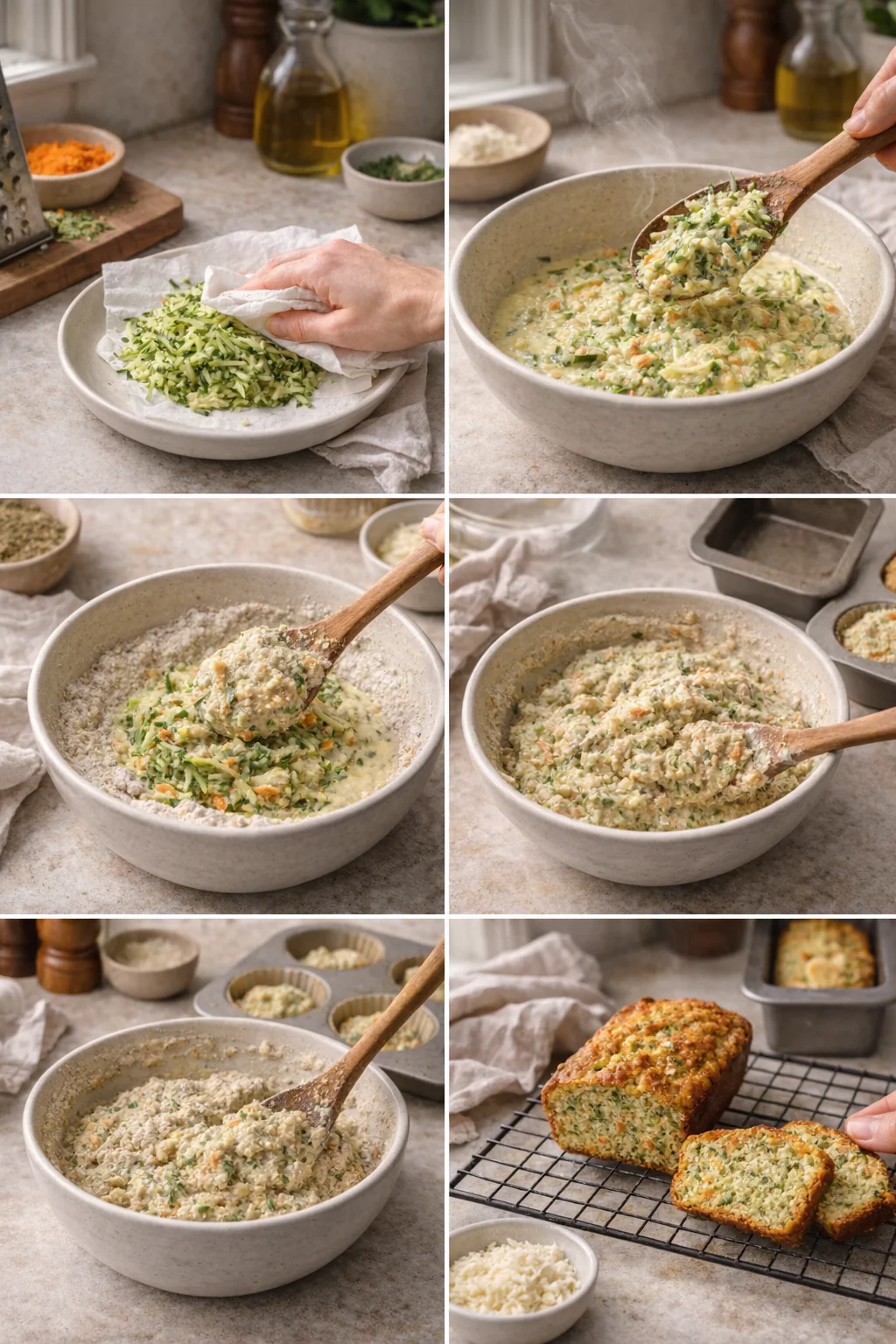 Mini loaf pan with batter ready to bake