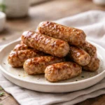 air fryer chicken breakfast sausage on plate