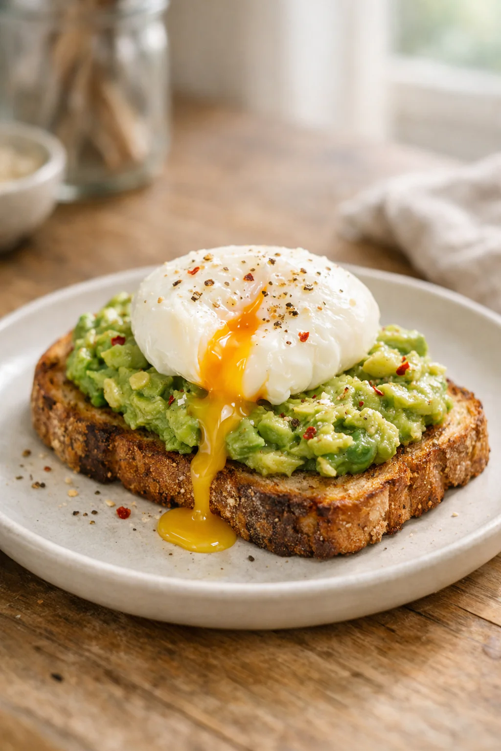 Avocado toast with egg