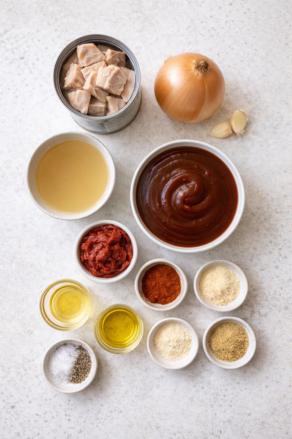 Ingredients for pulled jackfruit