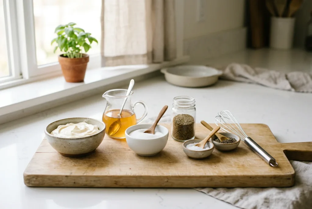 Homemade Coleslaw Dressing (Creamy or Vinegar Based, Ready in 5 Minutes) 3 Ingredients for creamy coleslaw dressing with mayonnaise vinegar sugar and celery seed