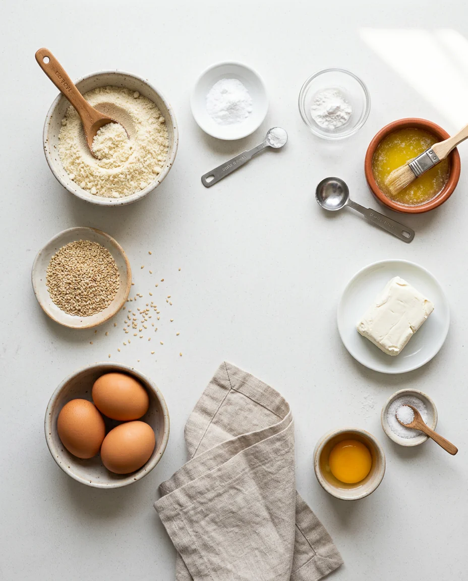 Ingredients for low carb hamburger buns