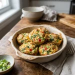 Air fryer cottage cheese egg white bites with spinach and bell pepper